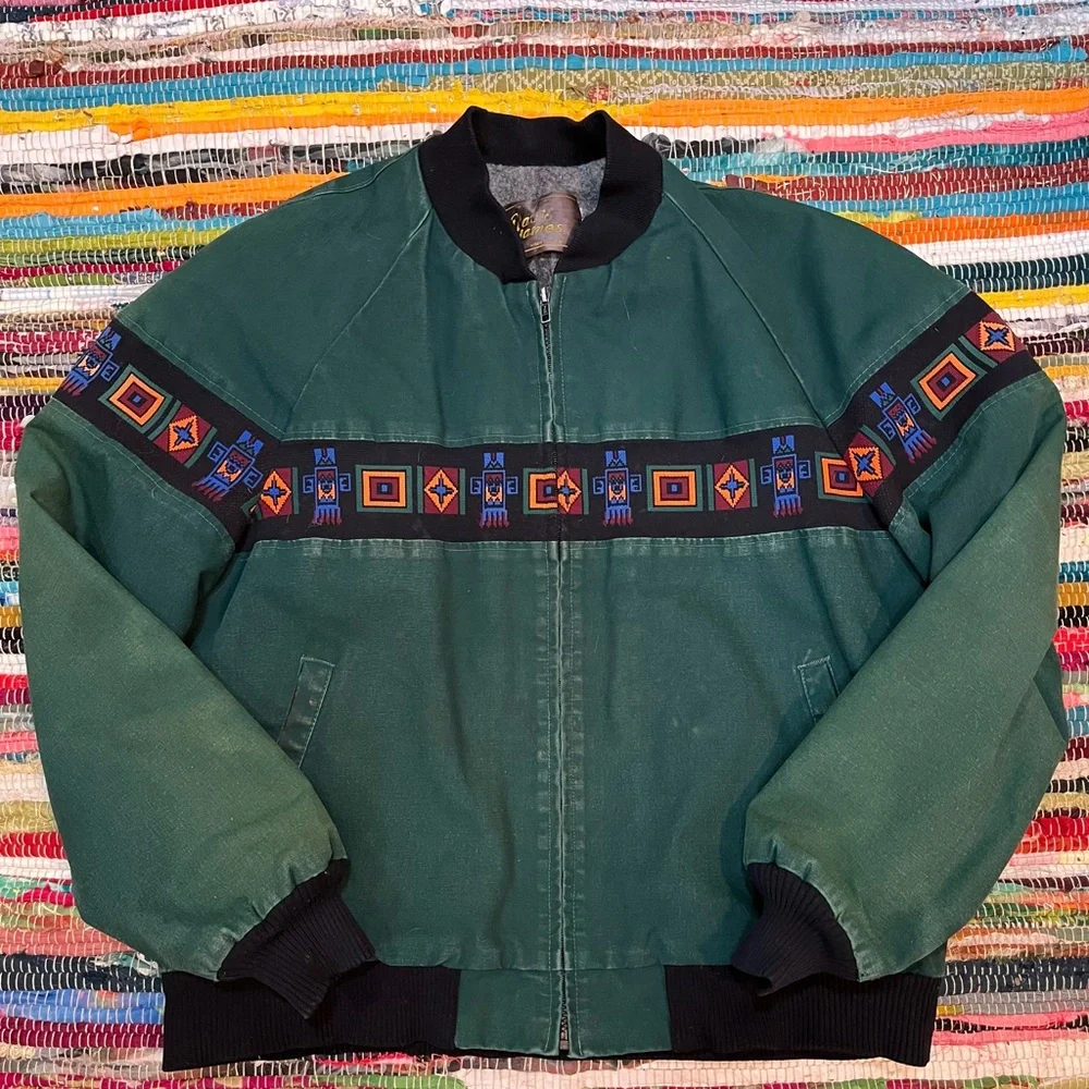 Vintage David James Rustic Bomber Jacket - Picture 14 of 15